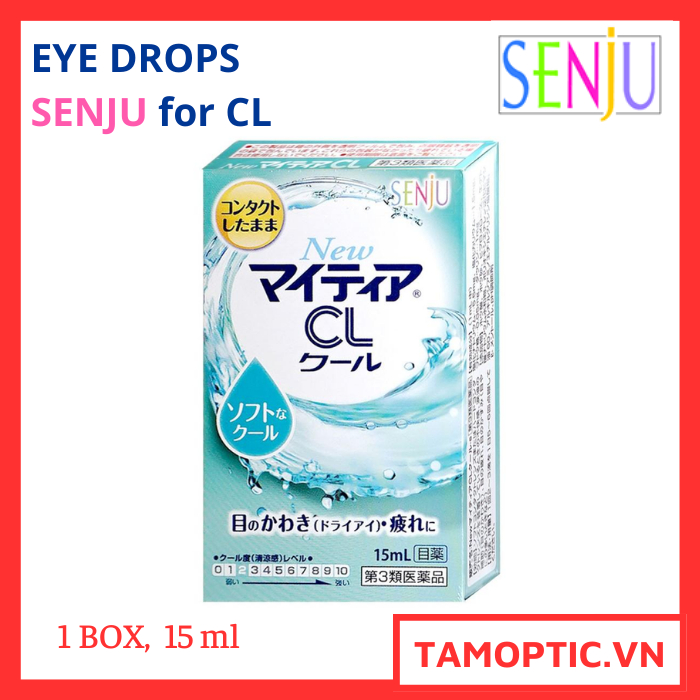 Nước Nhỏ Mắt Cho Kính Áp Tròng Senju New Mytear CL 15ml Green Made in Japan.
