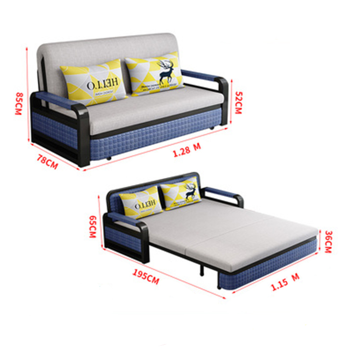 Sofa giường thông minh gấp gọn, giường sofa thông minh gấp gọn có ngăn chứa, khichs thước 150cm (tặng gối) | BigBuy360 - bigbuy360.vn