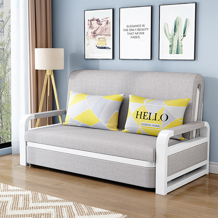 Sofa giường thông minh gấp gọn, giường sofa thông minh gấp gọn có ngăn chứa, khichs thước 150cm (tặng gối)