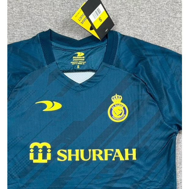 Bộ quần áo bóng đá Al Nassr sân khách xanh két F1 fex thái cao cấp