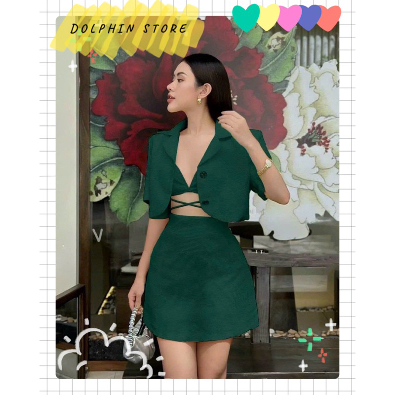 BIGSIZE Set vest bigsize - set blazer kèm bra bigsize - set đi biển bigsize