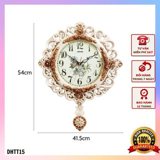 Đồng hồ treo tường TÂN CỔ ĐIỂN quả lắc thiết kế tinh tế sang trọng tiêu chuẩn Châu Âu  DHTT15.