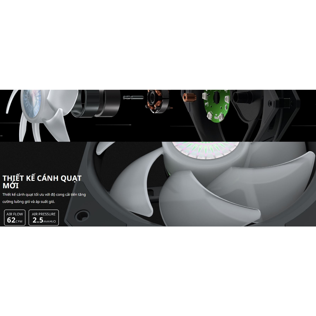 Quạt Fan Tản Nhiệt COOLERMASTER SICKLEFLOW 120 BLUE