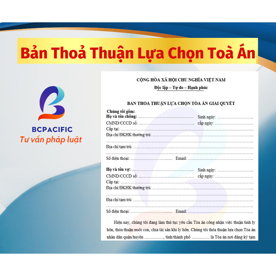 COMBO mẫu đơn ly hôn thuận tình mới nhất