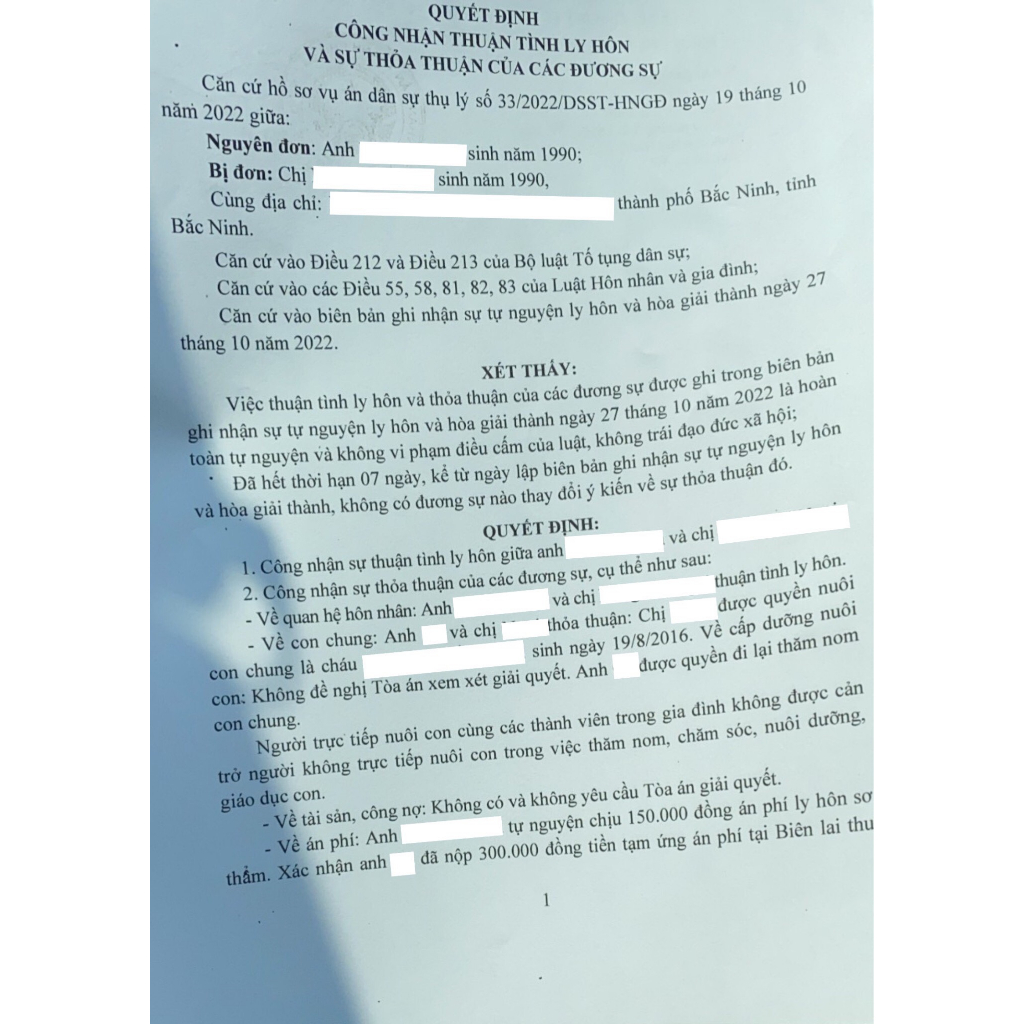 COMBO mẫu đơn ly hôn thuận tình mới nhất