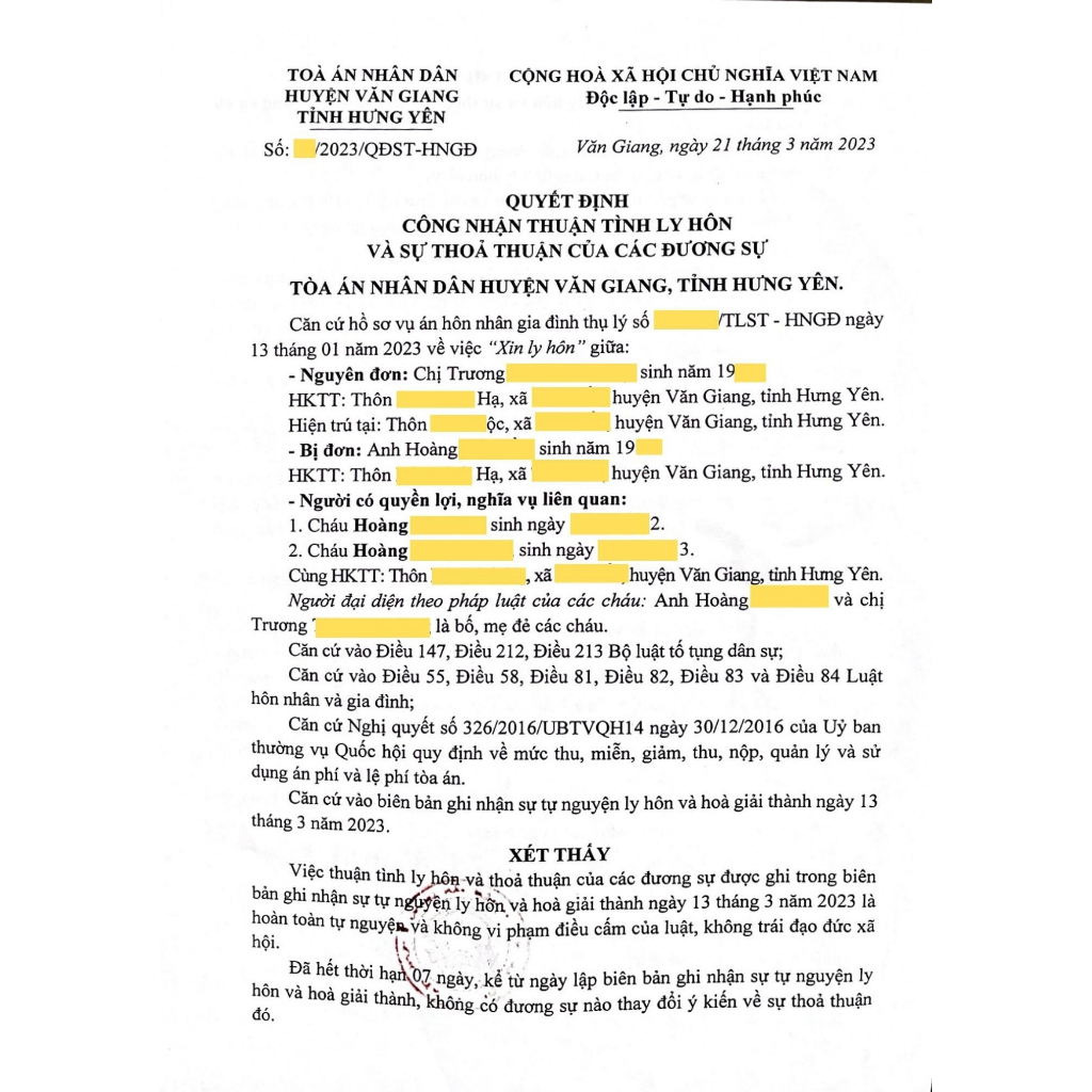 COMBO mẫu đơn ly hôn thuận tình mới nhất