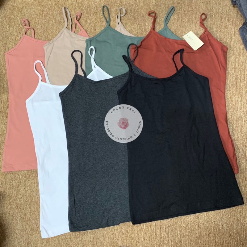 Áo 2 dây cotton mềm thoáng, form ôm xuất xịn