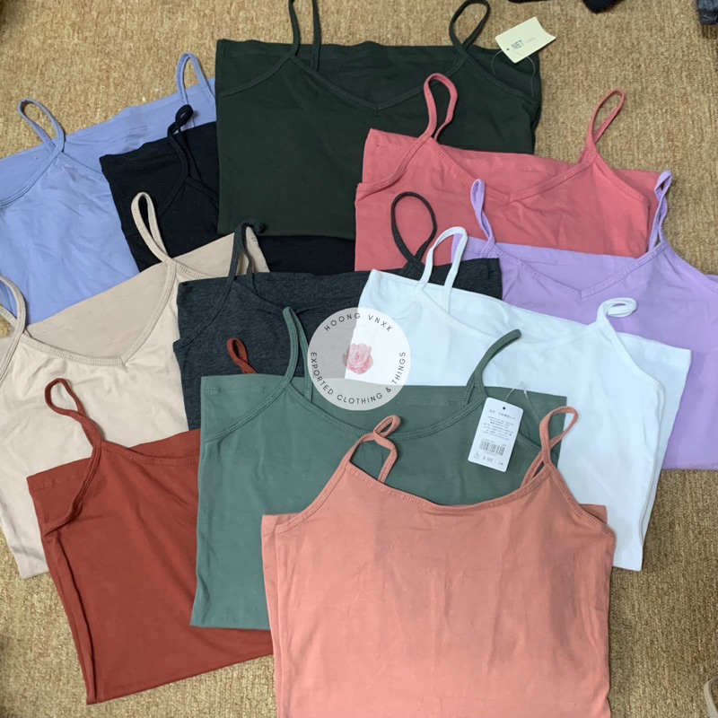 Áo 2 dây cotton mềm thoáng, form ôm xuất xịn