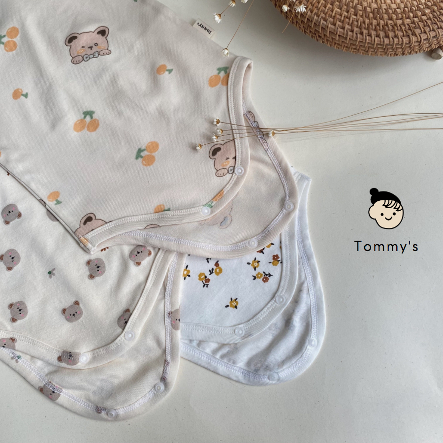 Bodychip Body dây cho bé gái 0-24 tháng hoạ tiết hoạt hình dễ thương vải cotton mềm êm co giãn thoải mái TOMMY HOUSE