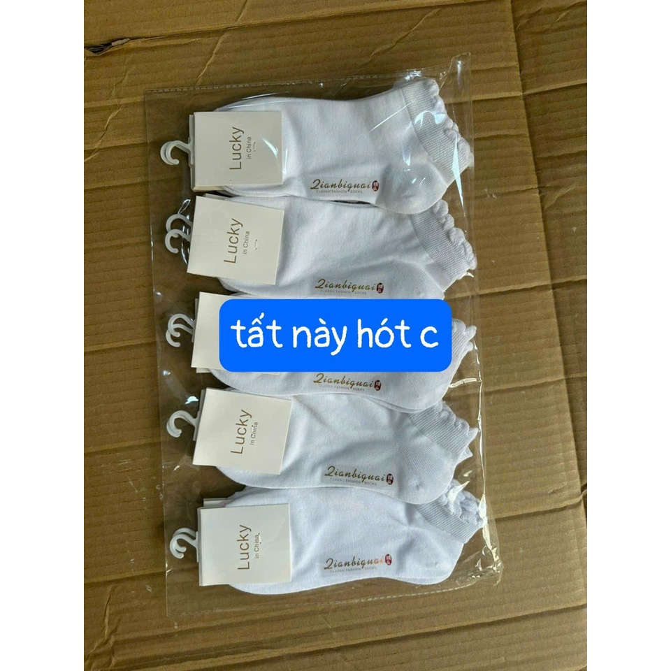 Tất trơn cổ nhỡ nhăn nhúm Heppy _TatxoanCAOCO