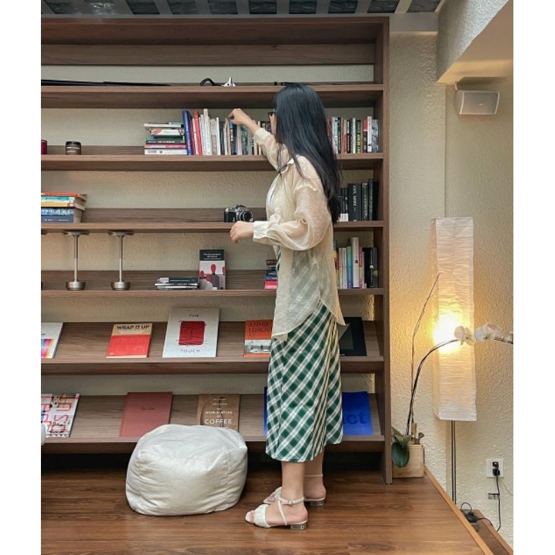 Chân váy kẻ Maxi checked skirt