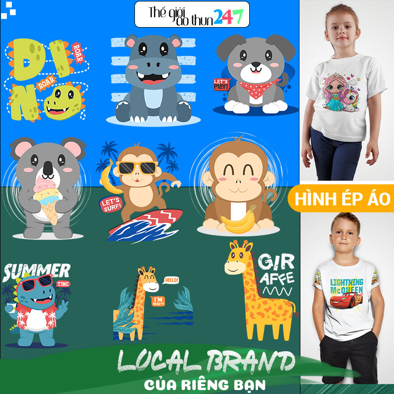 [Hình ủi, ép nhiệt] Hình dễ thương cho trẻ SN6