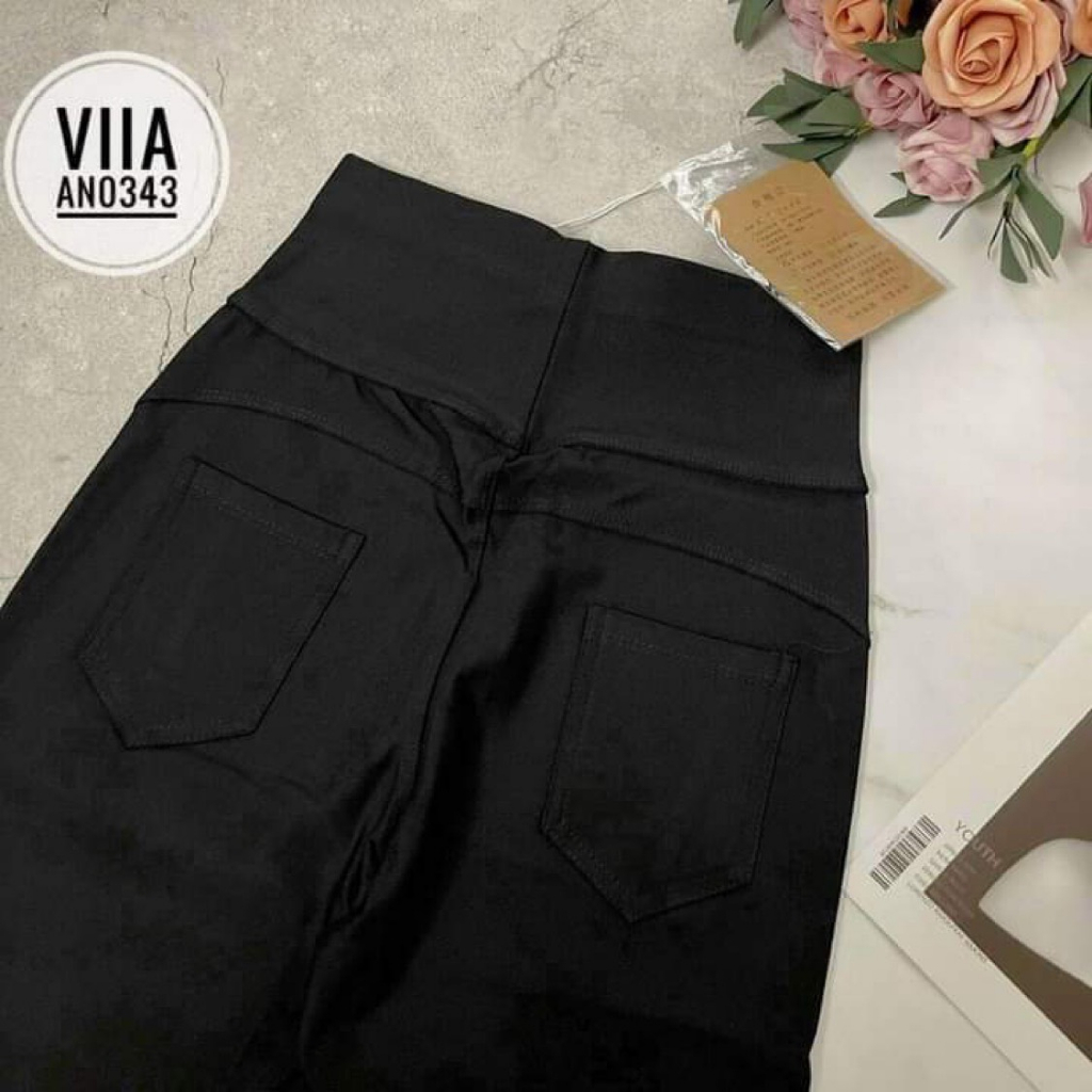 Quần legging vải Umi Hàn 4 túi dày dặn siêu nâng mông tôn dáng