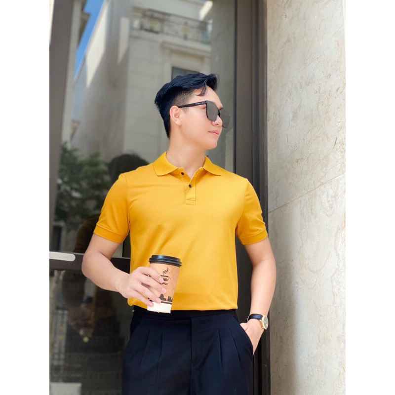 Áo Polo Nam Basis Nhiều Màu , Vải Cotton 4 Chiều dày dặn, có giãn thấm hút mồ hôi tốt