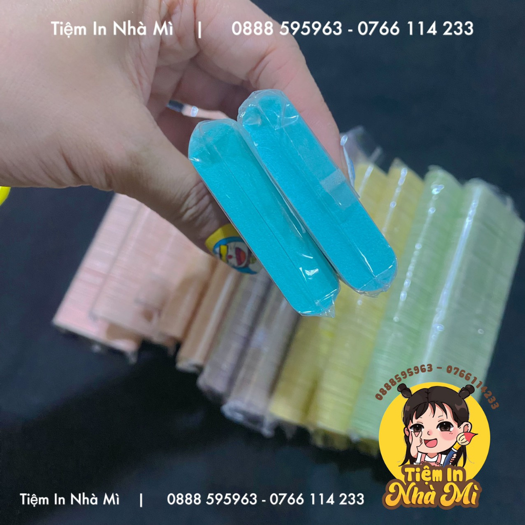 100 dũa móng tay mini màu