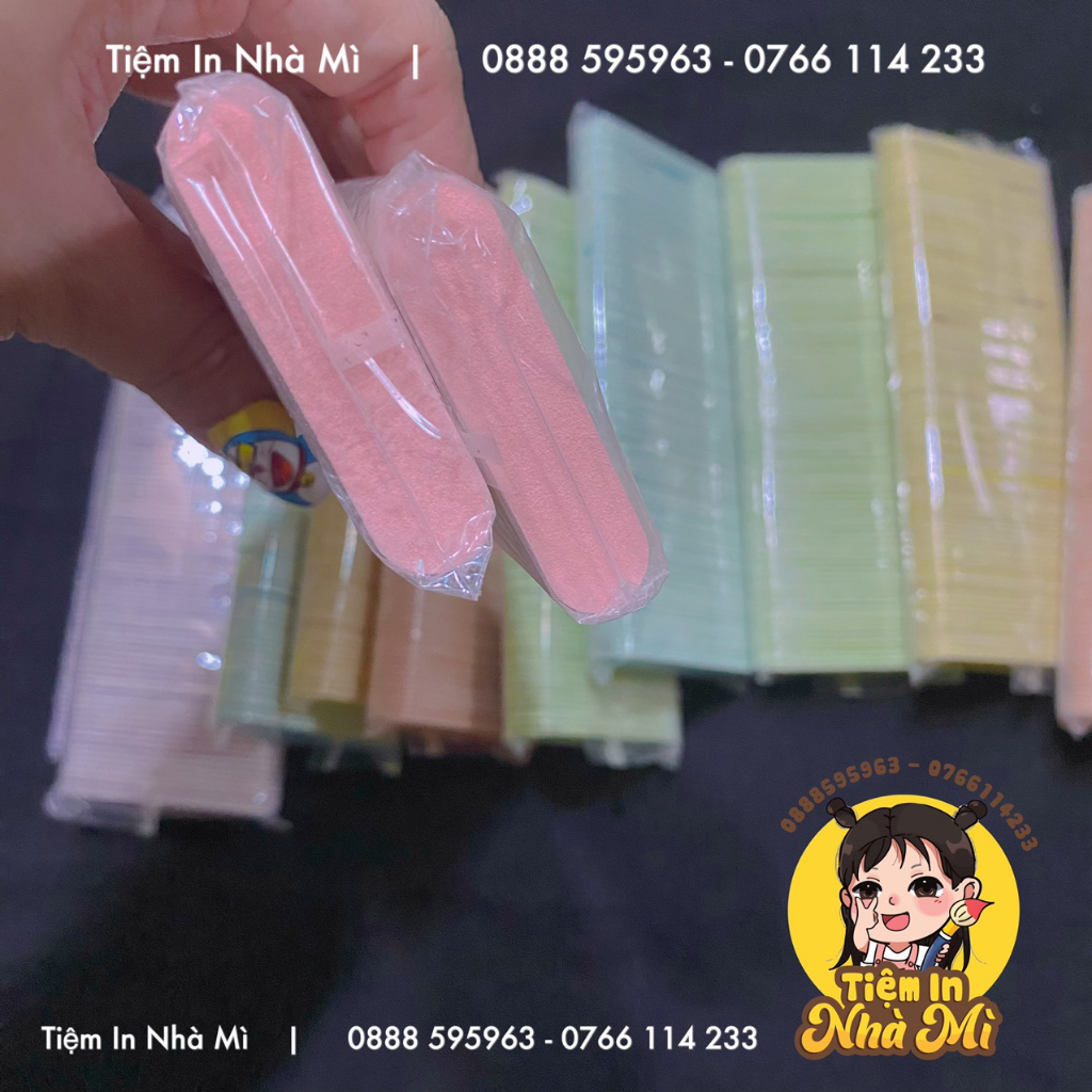 100 dũa móng tay mini màu