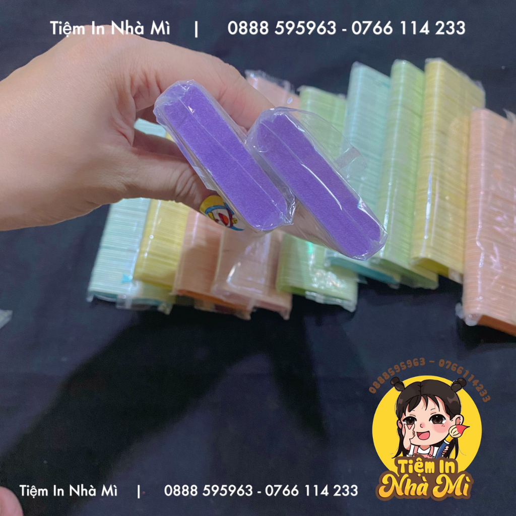 100 dũa móng tay mini màu