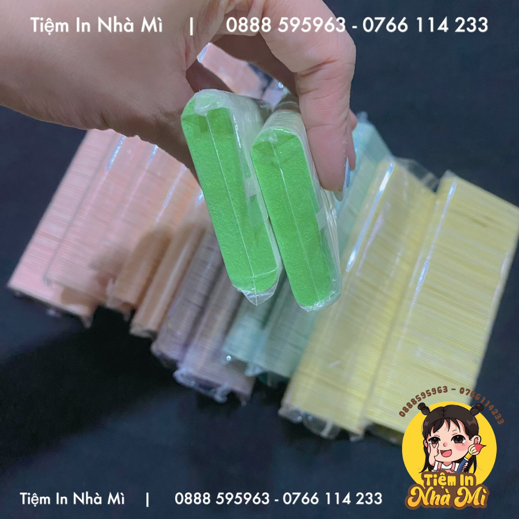 100 dũa móng tay mini màu