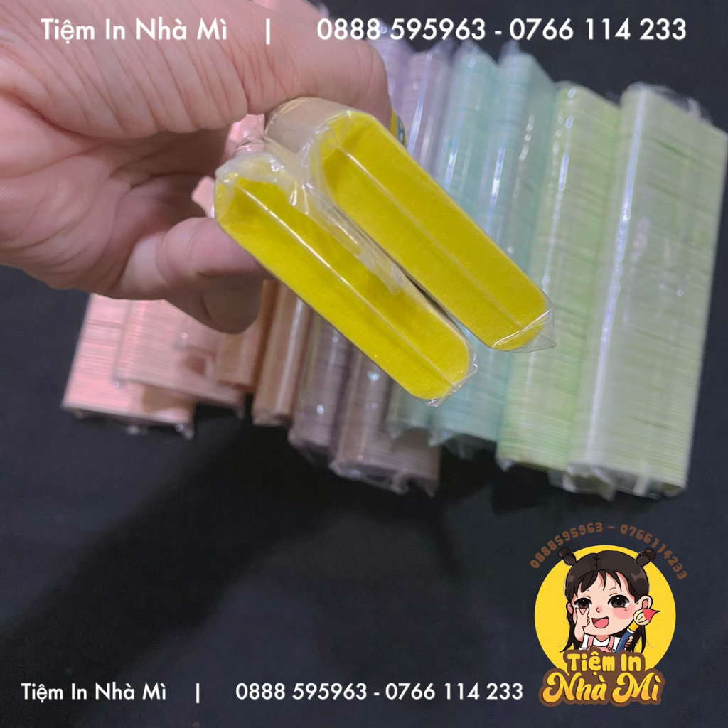 100 dũa móng tay mini màu