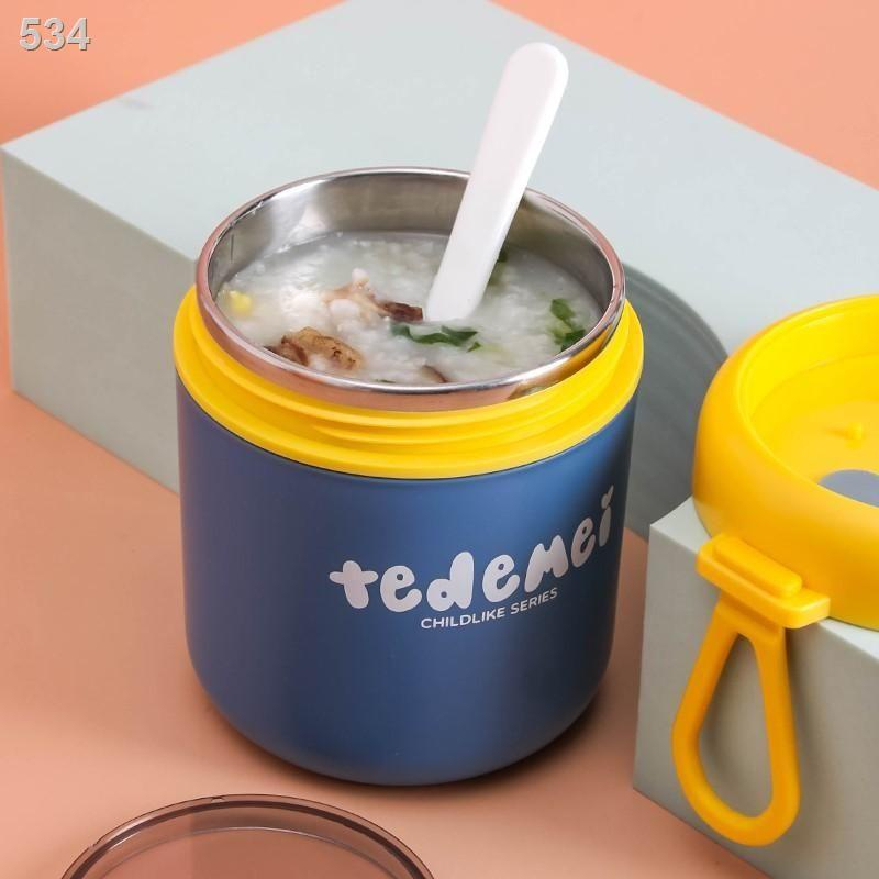 Bình ủ cháo, hộp giữ nhiệt đồ ăn, cặp lồng cơm TEDEMEI dung tích 530ml, lõi inox 316, kèm muỗng siêu tiên lợi AD01