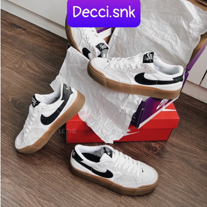 Giày sneaker N.ike SB Pogo “White Black” (DR9114-101) Full box