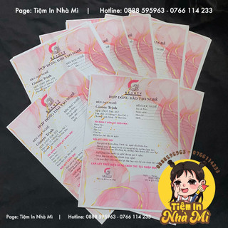 Hợp đồng đào tạo nghề Nail / Salon / Spa (thiết kế theo yêu cầu)