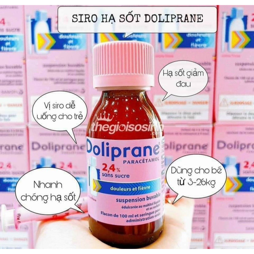 Siro Hạ S.ố.t Doli Prane Pháp 100ml cho bé từ 3kg-26kg