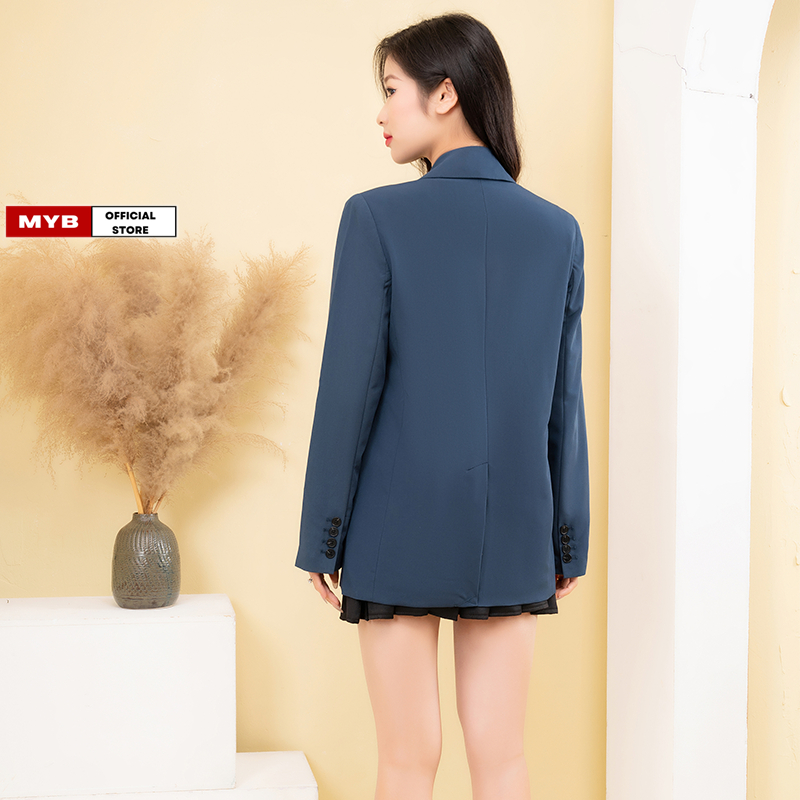 Áo khoác blazer vest nữ trơn dài tay | Áo khoác nữ cao cấp | BLAZER | MYB clothing | BigBuy360 - bigbuy360.vn