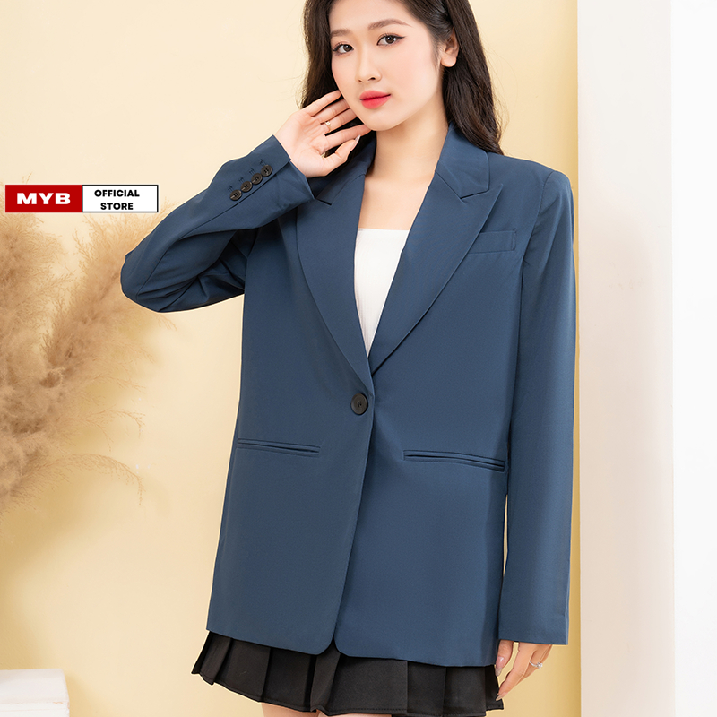 Áo khoác blazer vest nữ trơn dài tay | Áo khoác nữ cao cấp | BLAZER | MYB clothing
