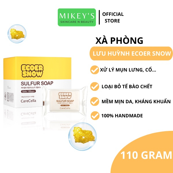 Xà phòng ngừa mụn lưng CARECELLA, giảm mụn lưng, làm sạch sâu giúp da luôn mịn màng
