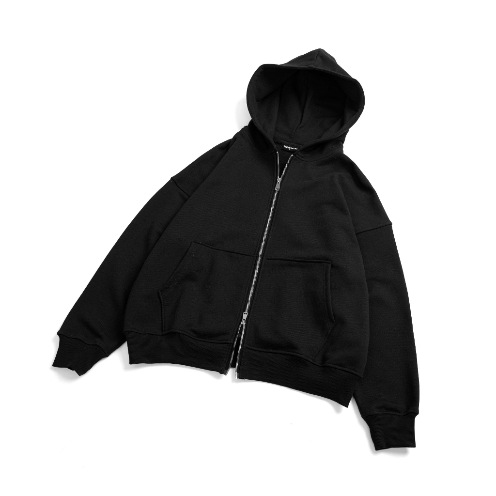 Áo Hoodie Young Green Boxy Zip