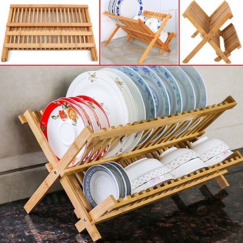 Giá đỡ bát đĩa bằng tre tự nhiên