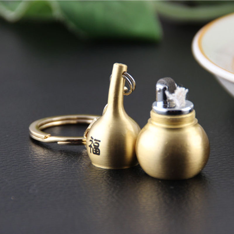 Móc khoá hồ lô quet đồng nguyên khối cao cấp thích hợp trang trí chìa khoá xe máy oto edc