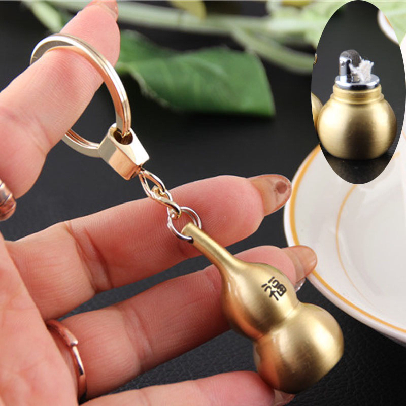 Móc khoá hồ lô quet đồng nguyên khối cao cấp thích hợp trang trí chìa khoá xe máy oto edc