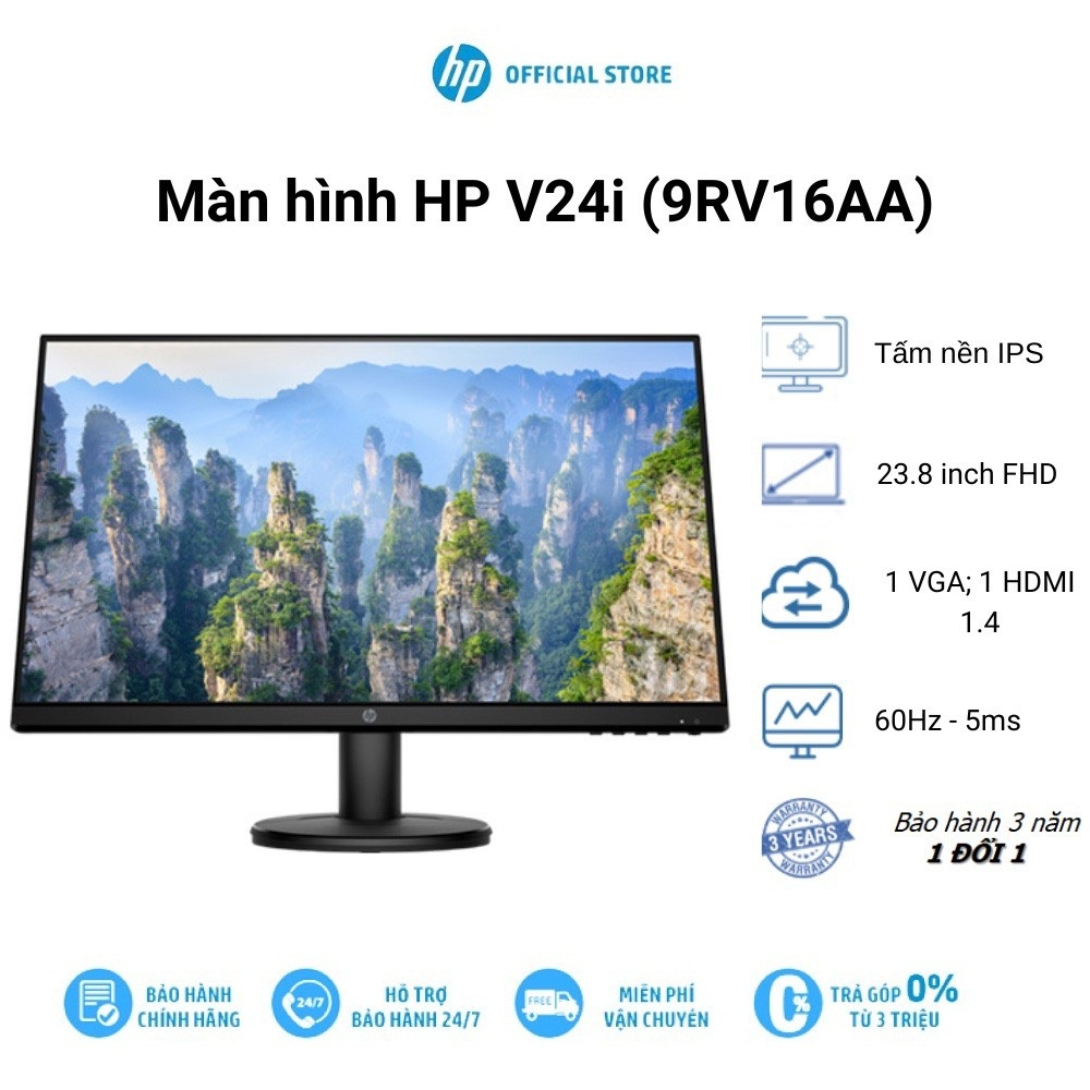 Màn hình HP 23.8 inch (FHD IPS 60Hz) V24i 9RV16AA