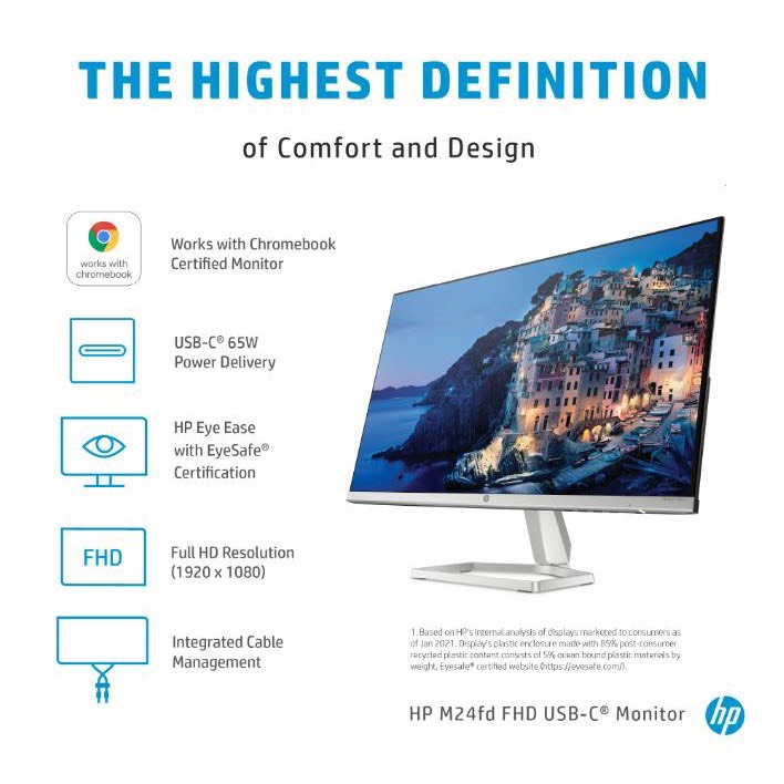 Màn hình HP 27 inch FHD IPS 60Hz USB Type-C M27FD 2H3Z1AA