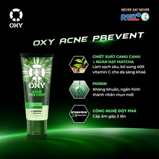 Sữa rửa mặt ngăn ngừa mụn hết thâm Oxy Total Acne Prevent 100g
