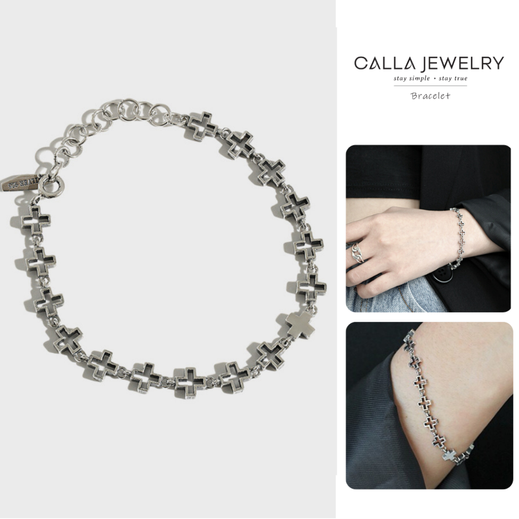 Vòng tay lắc tay bạc plus chain Calla jewelry | B024