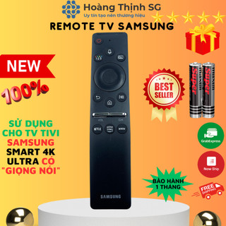 Remote điều khiển tivi Samsung "Giọng Nói", điều khiển TV Samsung Smart 4K Ultra có giọng nói - Tặng kèm pin