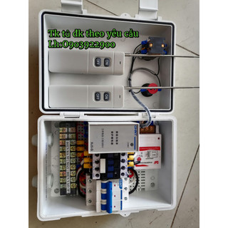 Tủ điều khiển tắt mở motor 3 pha 380v bằng remote xa 3km có bảo vệ mất pha