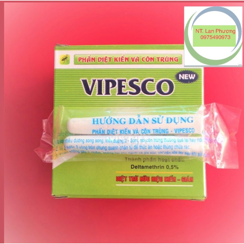 Phấn Vẽ Diệt Kiến và Côn Trùng. Hộp Lớn 10 hộp nhỏ * 2 cây phấn.