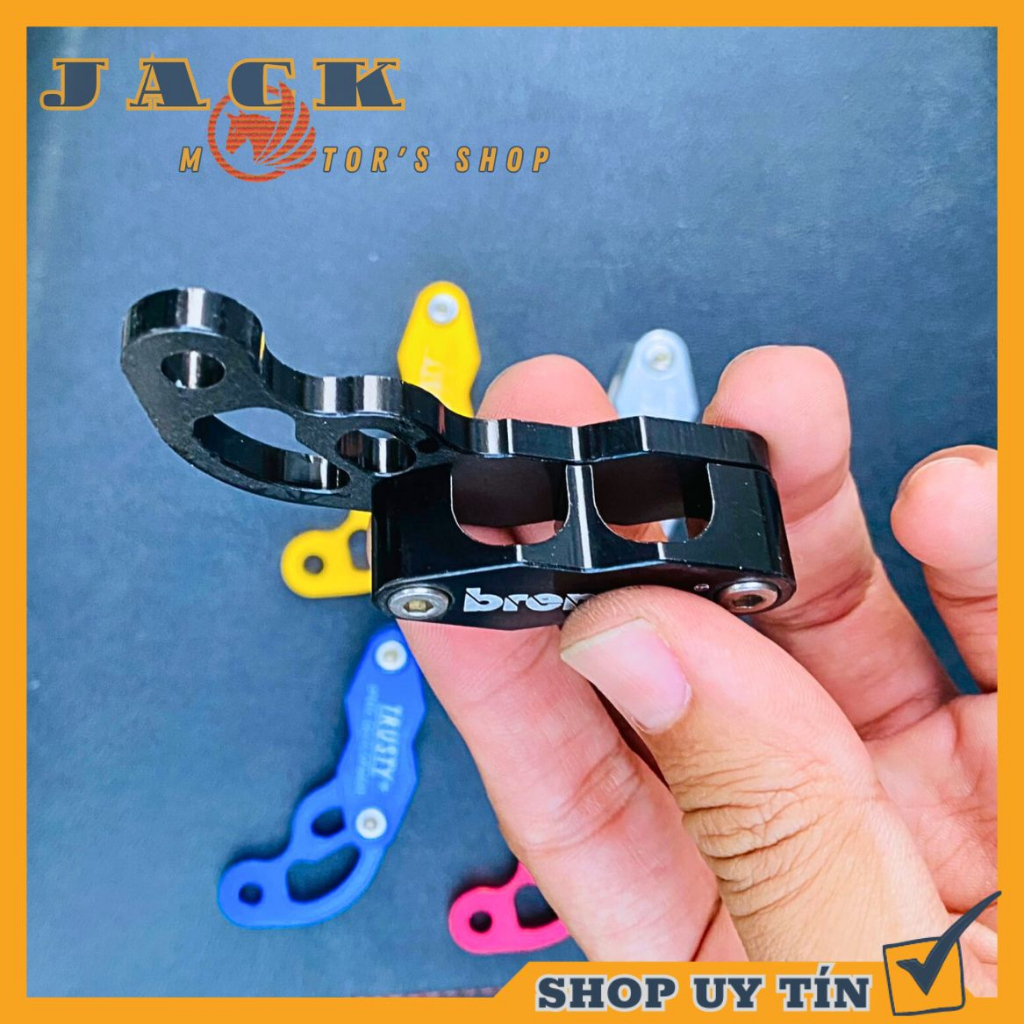 Pat kẹp dây dầu BremBo CNC full nhôm 2 lỗ siêu đẹp nhẹ đa năng