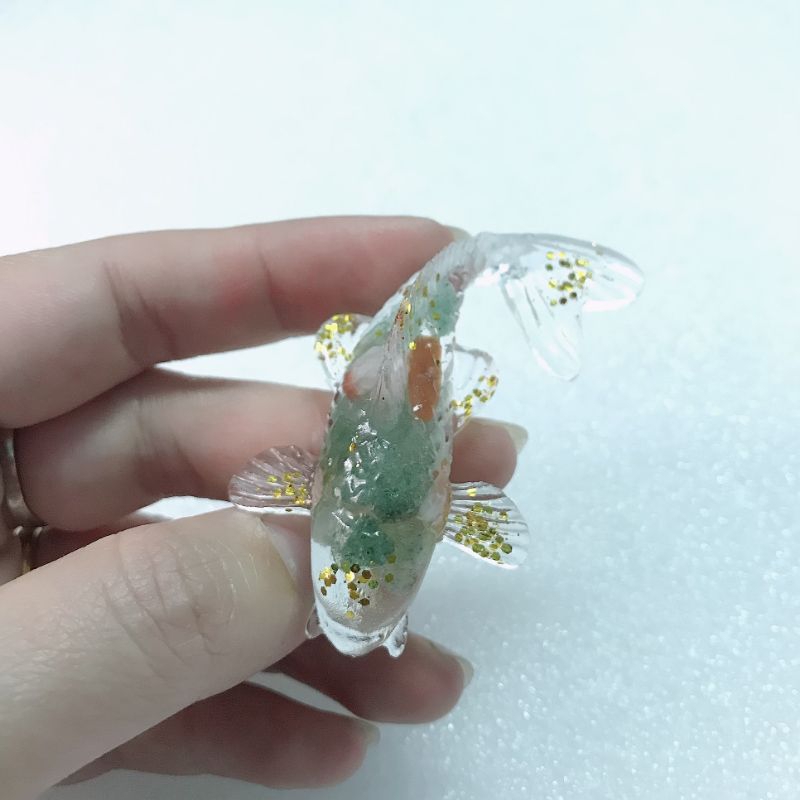 Cá Koi phong thủy (đá aventurine xanh)