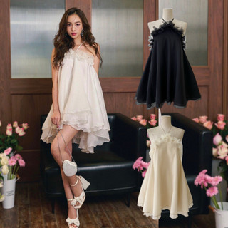 Đầm cổ yếm viền hoa - Violet Dress