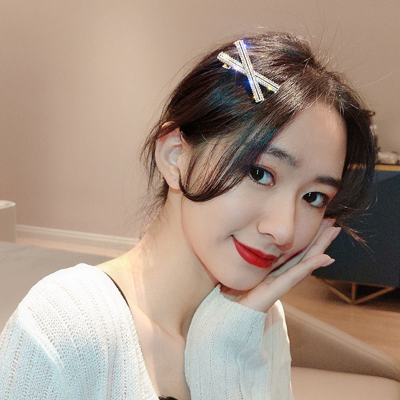 Sét 4 món Kẹp tóc mái đính đá tiểu thư xinh xắn Cặp tóc Hàn Quốc nhiều mẫu cho bạn gái