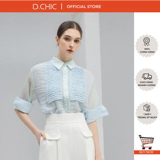 Áo sơ mi tay lỡ xếp ly ngực d.chic ms: 1811967