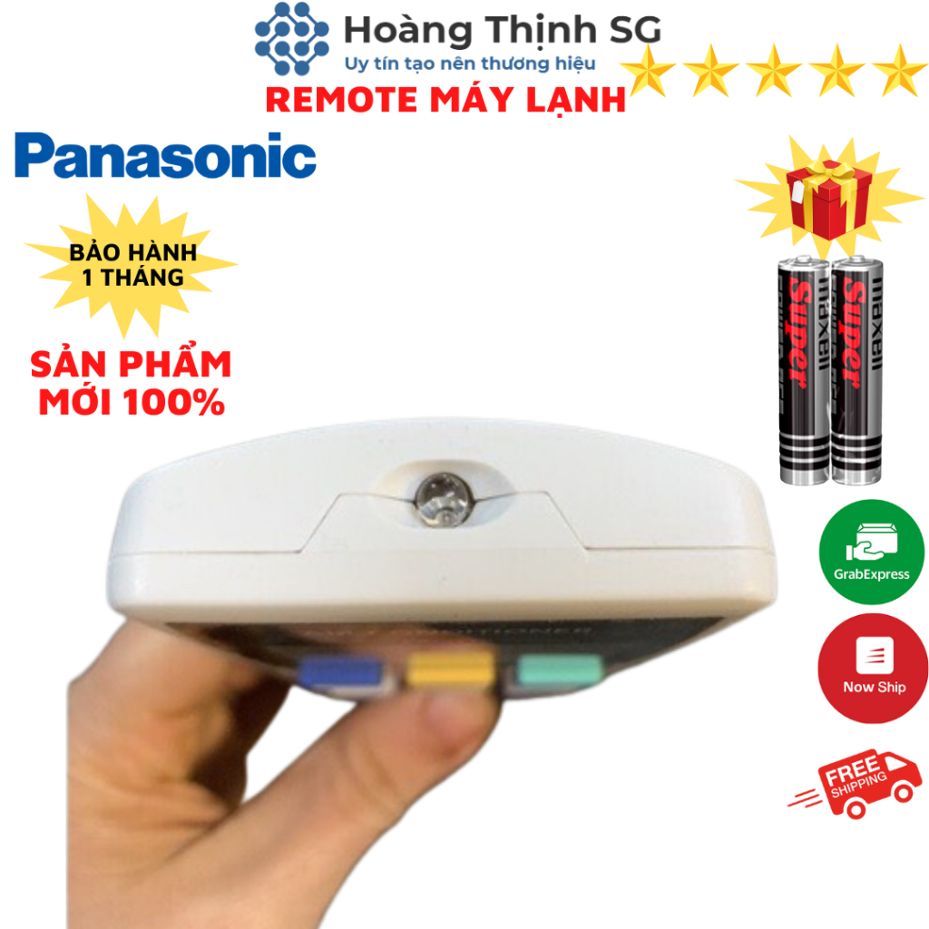 Điều khiển điều hòa Panasonic Inverter, remote máy lạnh panasonic - Tặng kèm pin