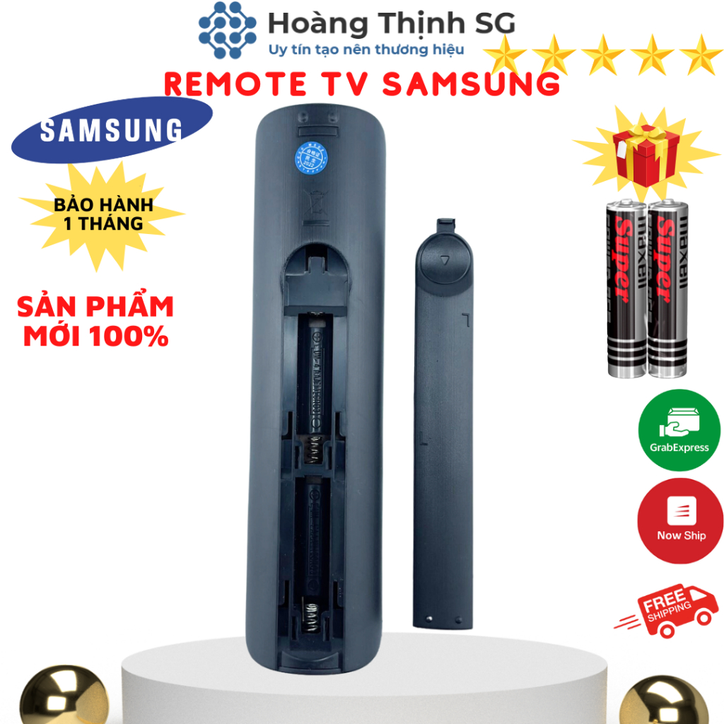 Remote điều khiển tivi Samsung RM-L1088, điều khiển TV SamSung các dòng tivi Smart AA59-00607A/LED/LCD - Tặng kèm pin