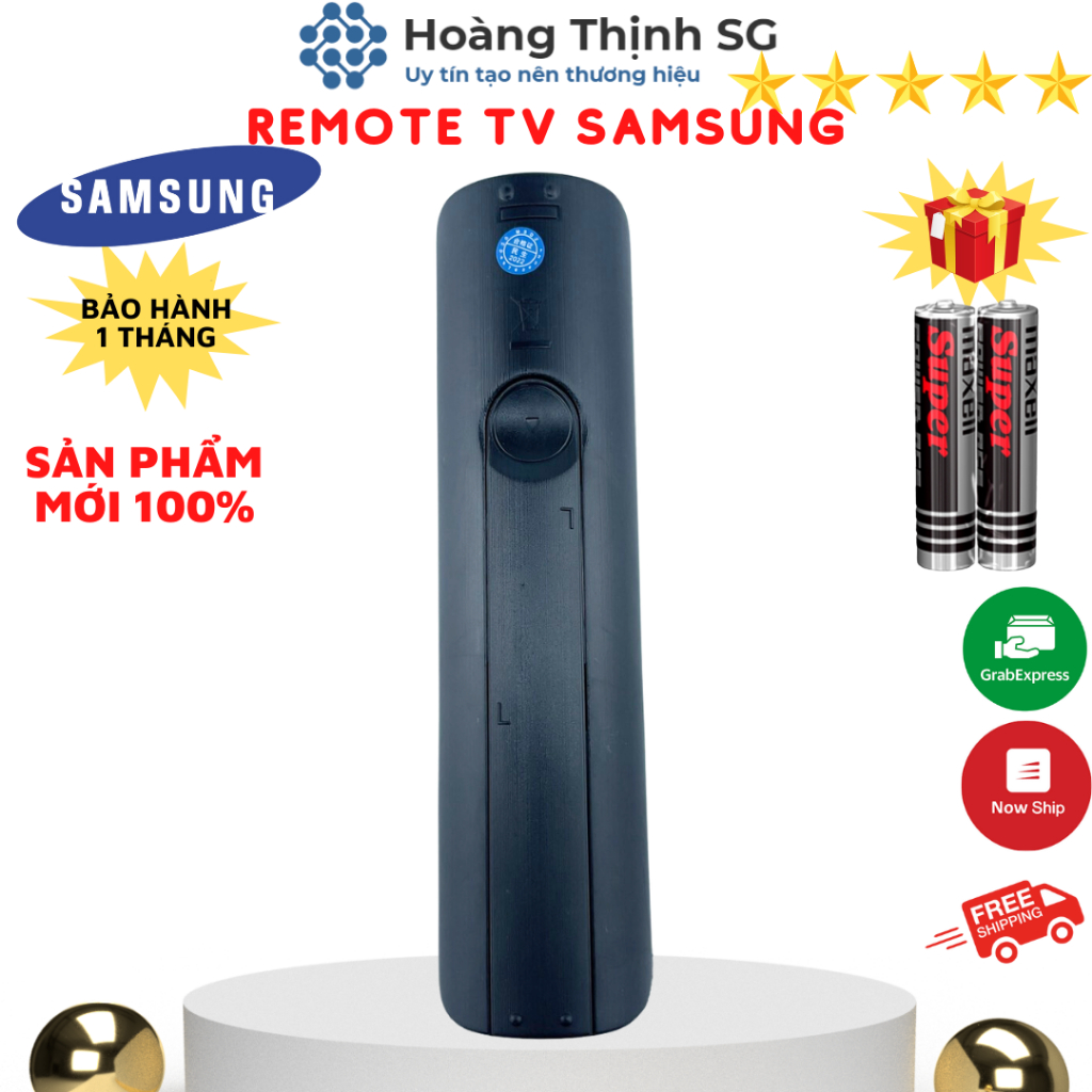 Remote điều khiển tivi Samsung RM-L1088, điều khiển TV SamSung các dòng tivi Smart AA59-00607A/LED/LCD - Tặng kèm pin