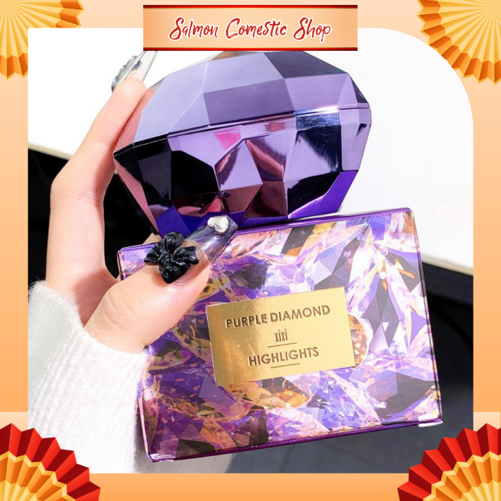 Phấn Bắt Sáng Highlight, Nhũ Bắt Sáng XiXi Purple Diamond Highlights Có 2 Tone Màu - Hàng Nội Địa Trung ( Salmon Shop )
